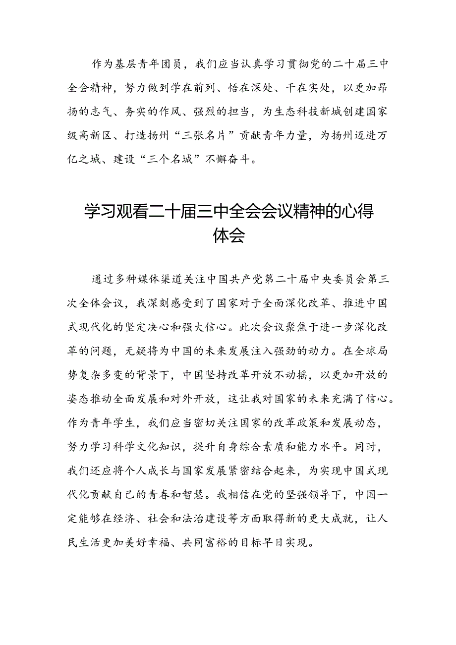 2024年党的二十三中全会精神学习感悟简短发言四十四篇.docx_第3页
