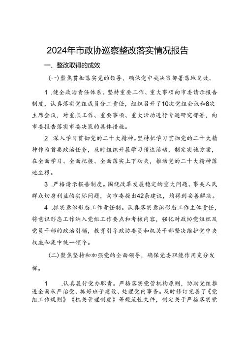 2024年市政协巡察整改落实情况报告.docx