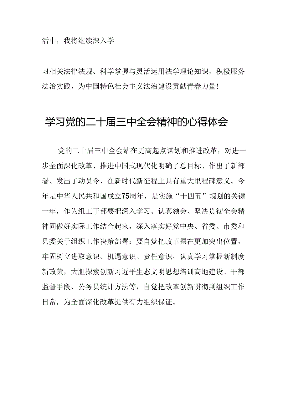 二十三中全会精神心得体会简短发言三十五篇.docx_第2页
