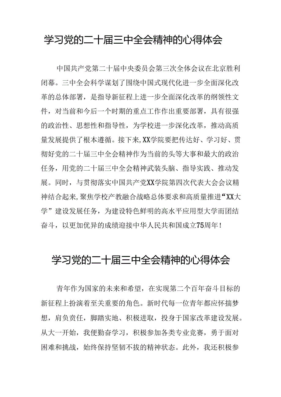 二十三中全会精神心得体会简短发言三十五篇.docx_第3页