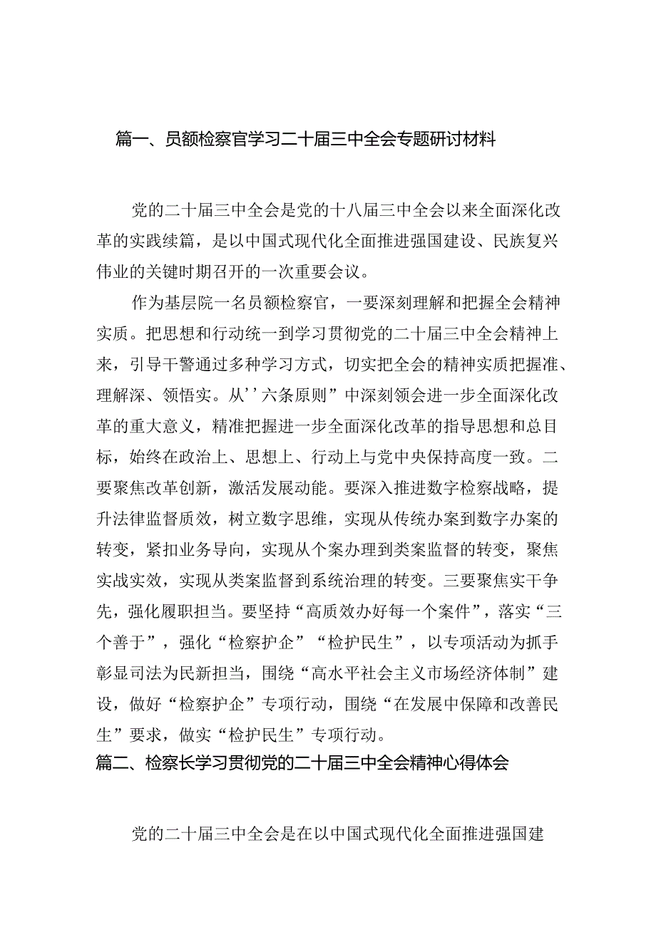 （10篇）员额检察官学习二十三中全会专题研讨材料范文.docx_第2页