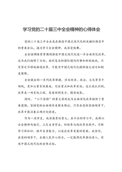 二十三中全会精神心得体会优秀范本二十七篇.docx