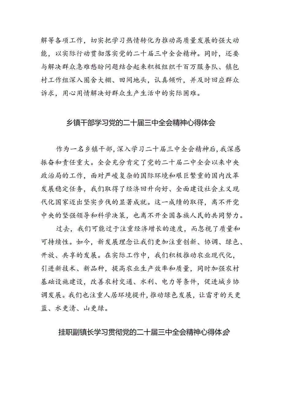 （9篇）镇长学习贯彻党的二十三中全会精神心得体会（精选）.docx_第2页
