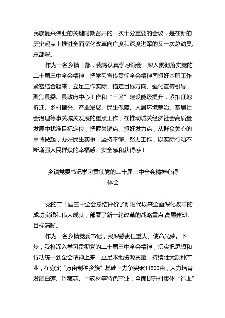 （9篇）乡镇交通干事学习贯彻党的二十三中全会精神心得体会感想（最新版）.docx_第3页