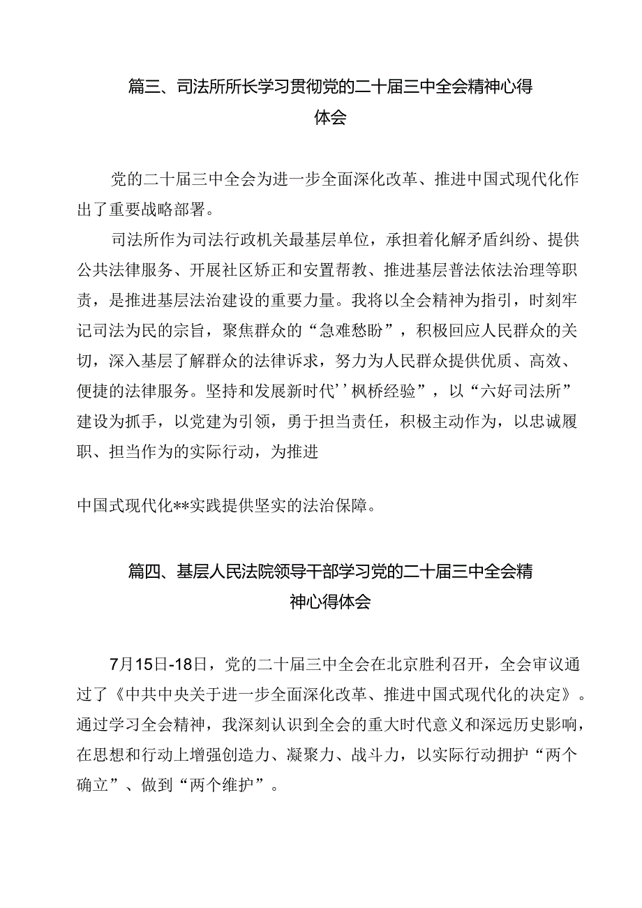 （13篇）法院党员干警学习二十三中全会精神心得体会研讨发言范文.docx_第3页