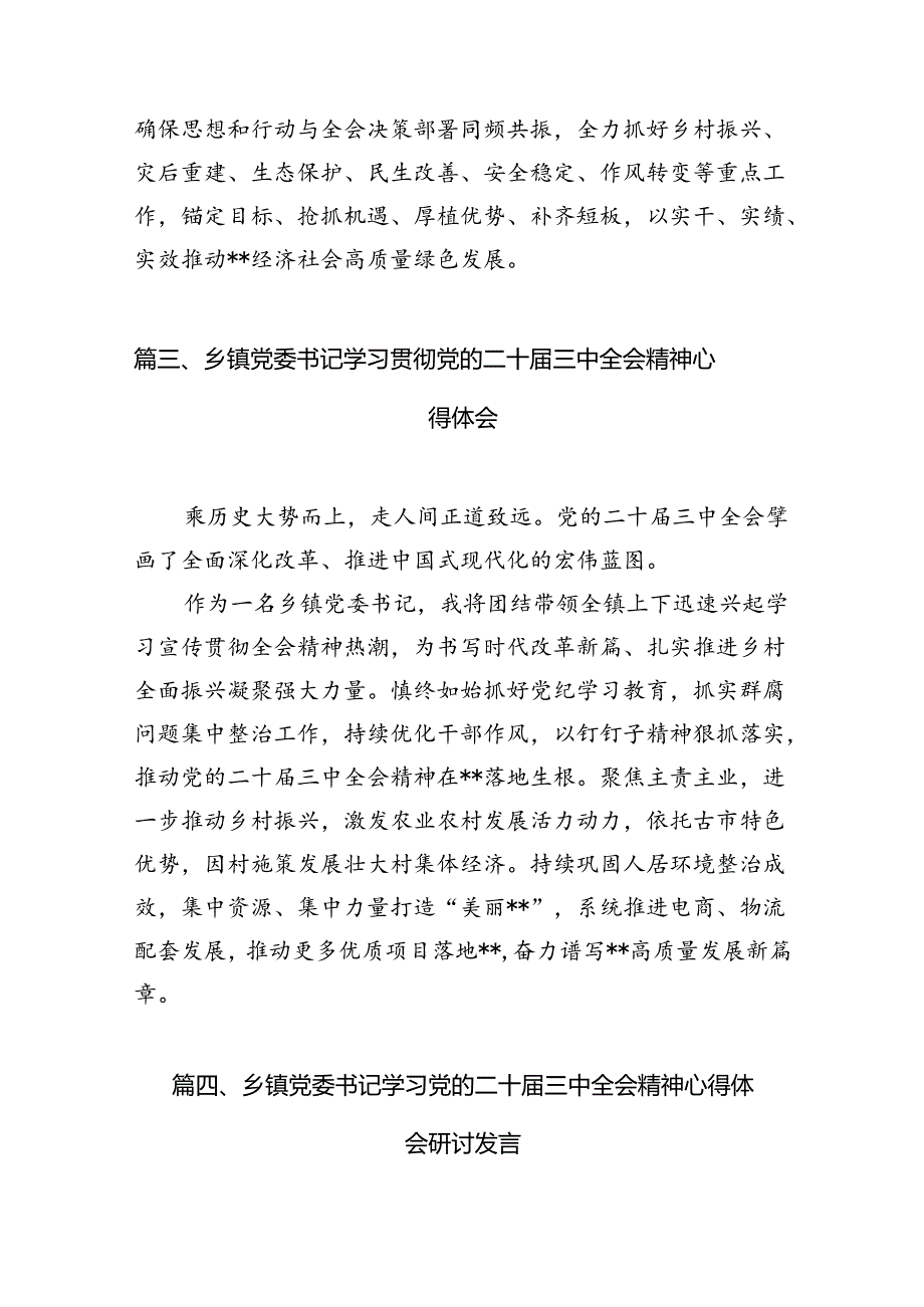 （10篇）乡镇干部学习学习二十三中全会精神研讨发言（精选）.docx_第3页