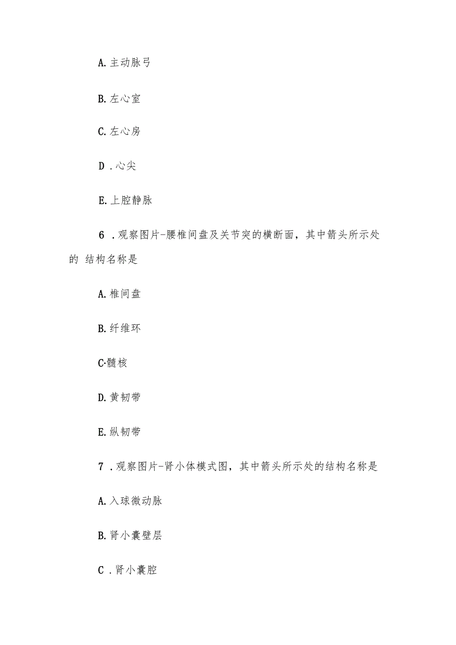 电大《人体解剖学与组织胚胎学》任务4第610题库.docx_第3页