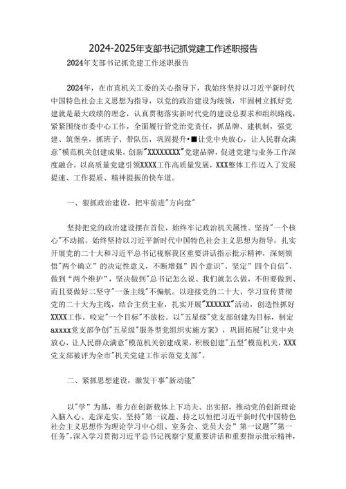 20242025年支部书记抓党建工作述职报告.docx