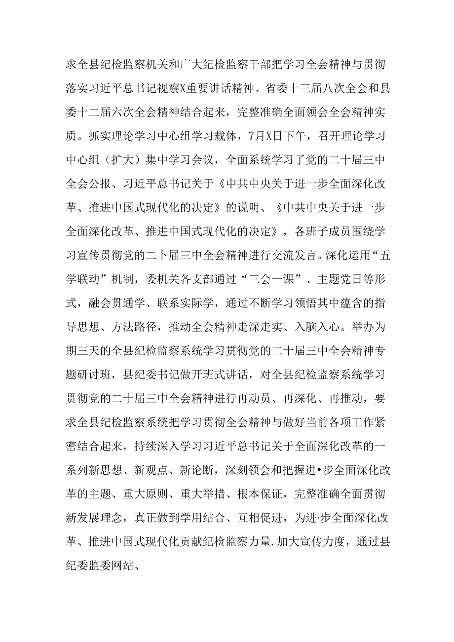 共7篇学习贯彻2024年二十三中全会公报工作总结含工作经验.docx_第2页