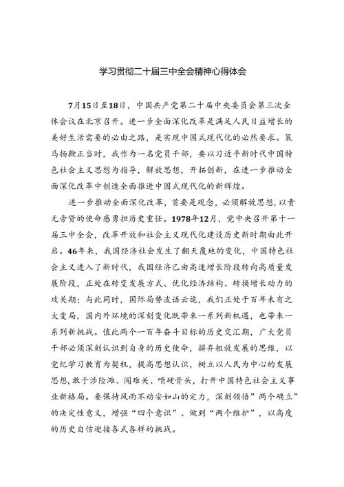 （9篇）学习贯彻二十三中全会精神心得体会（详细版）.docx