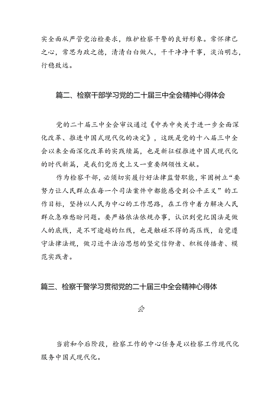 （10篇）基层检察机关领导班子成员学习二十三中全会精神研讨发言（精选）.docx_第3页