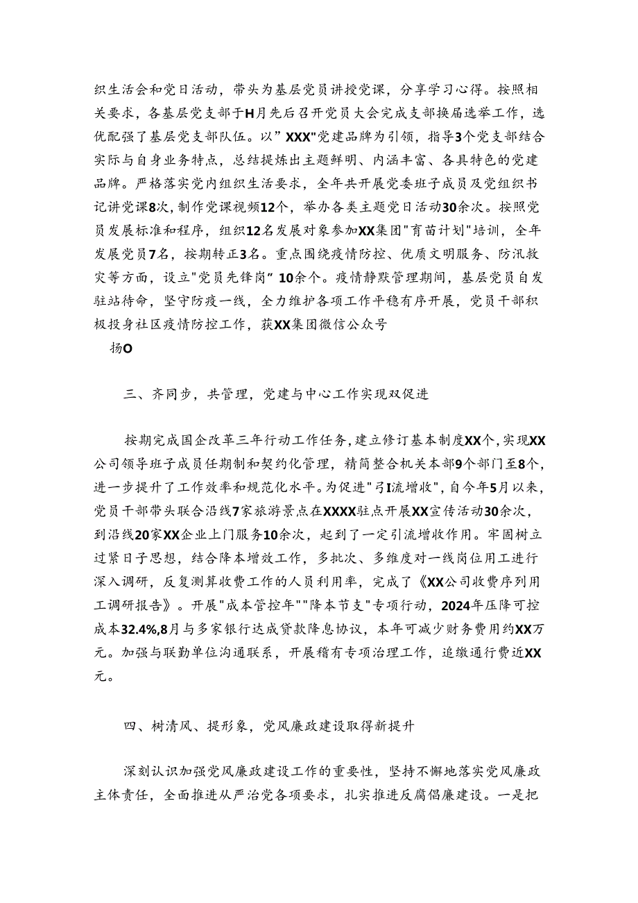 国企党委20242025党建工作述职报告.docx_第2页