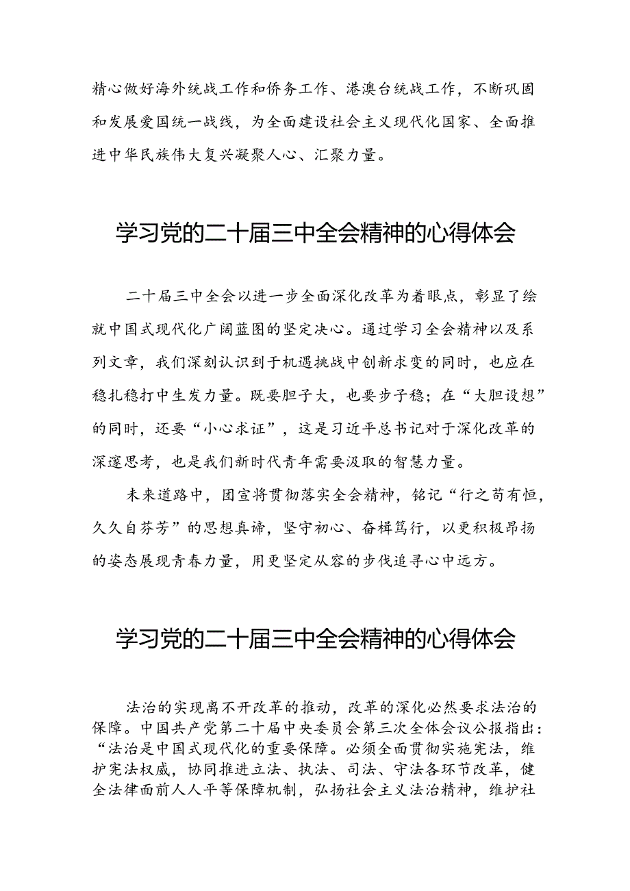2024年党的二十三中全会精神学习体会简短发言四十四篇.docx_第2页