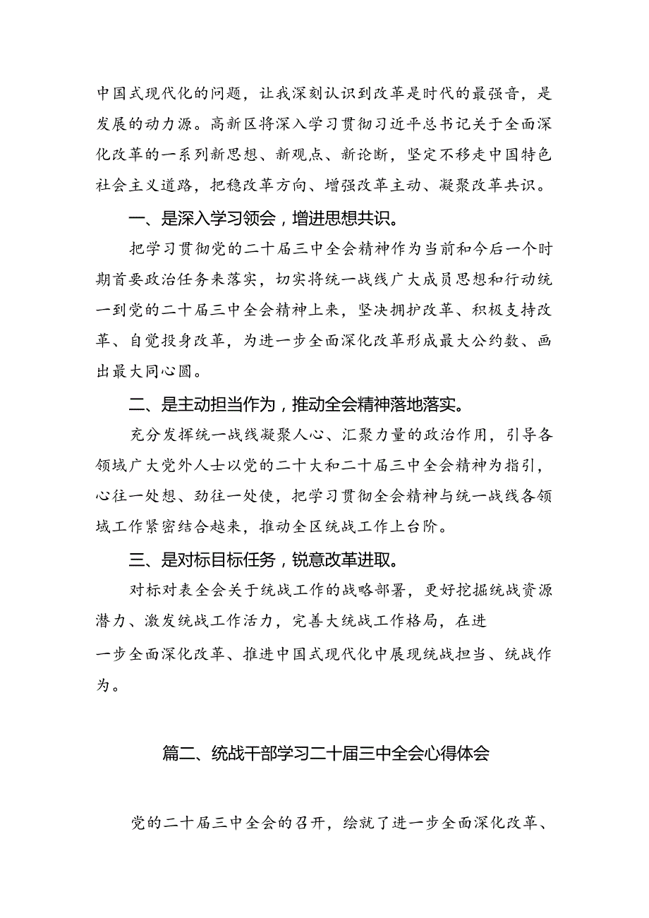 （10篇）统战工作者学习党的二十三中全会精神心得体会（精选）.docx_第2页
