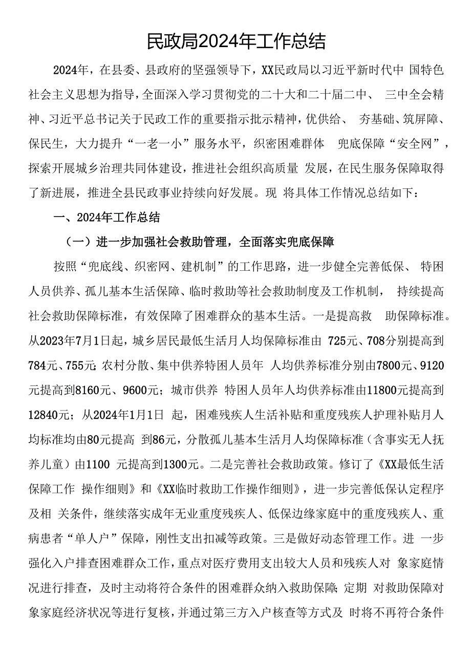 民政局2024年工作总结.docx_第1页