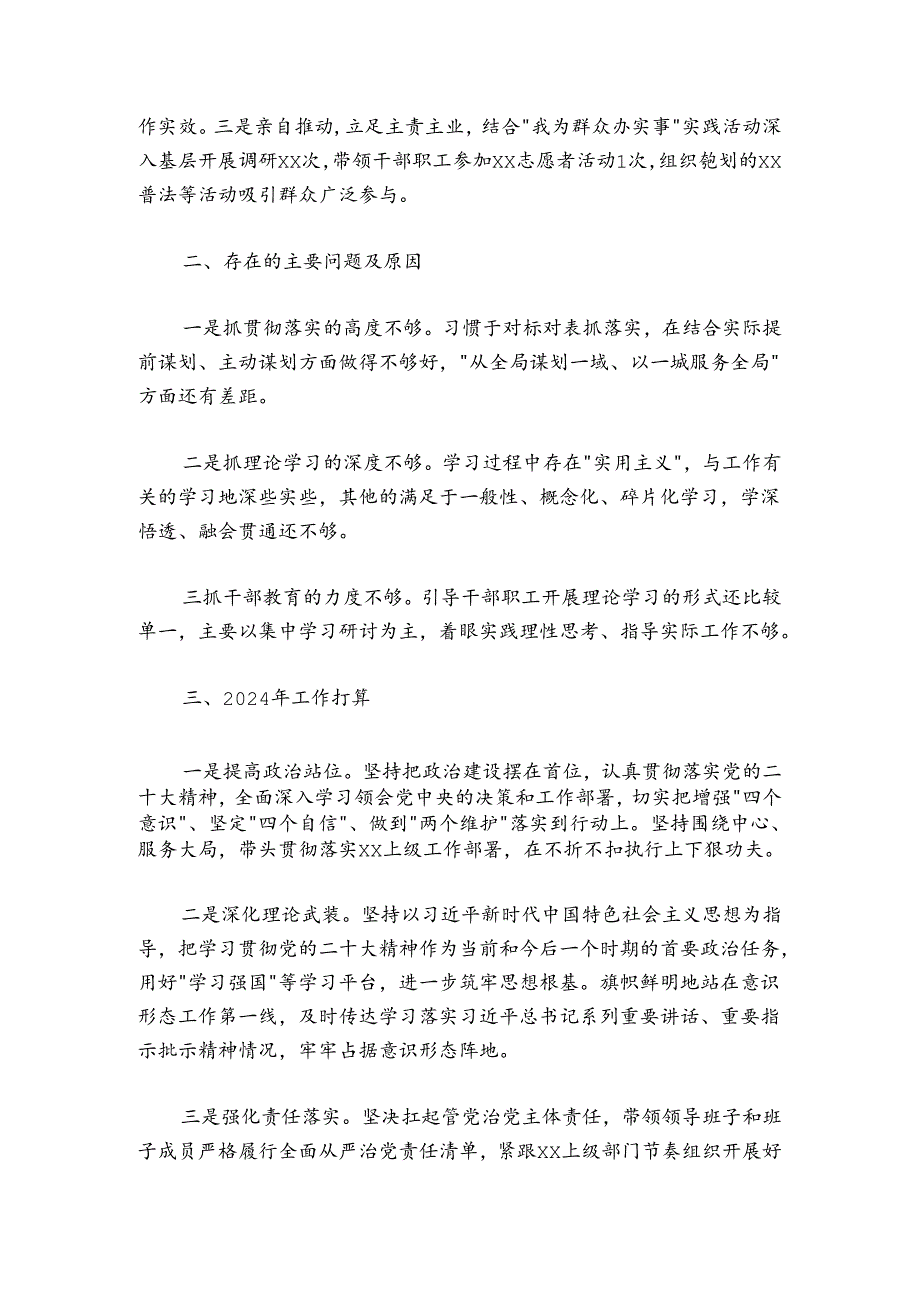 20242025党支部书记抓基层党建工作述职报告和20242025年工作计划.docx_第3页