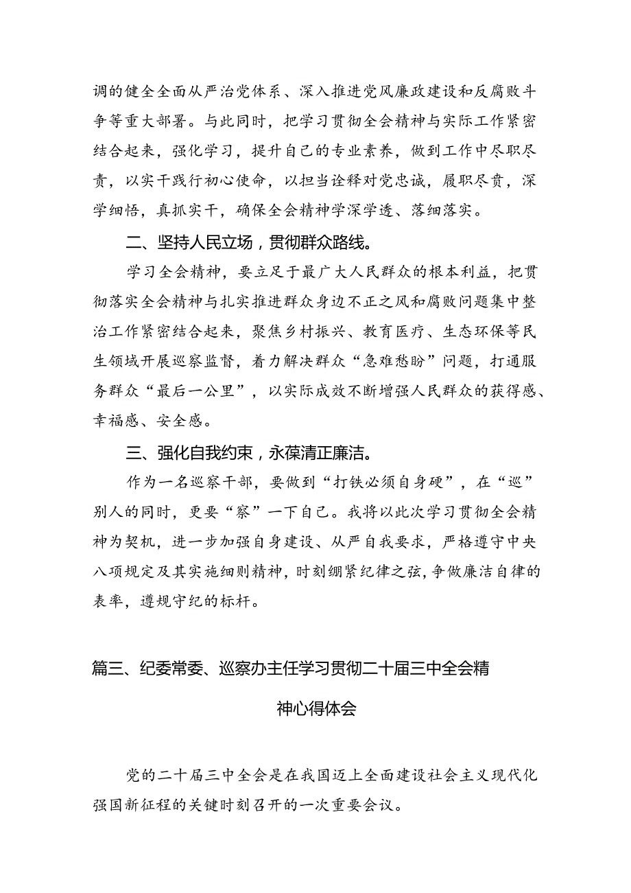 （11篇）纪委书记学习二十三中全会专题研讨发言（最新版）.docx_第2页
