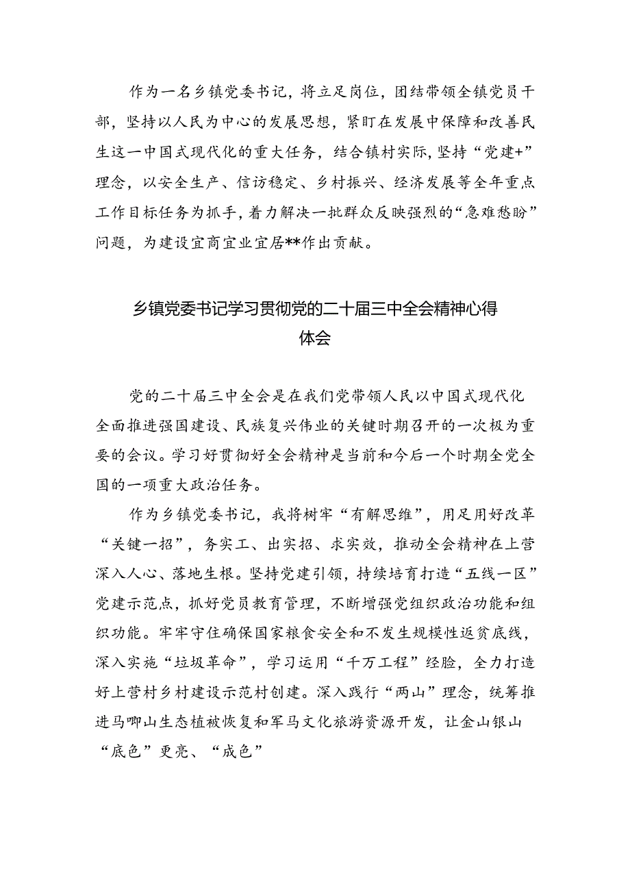乡镇领导干部学习贯彻党的二十三中全会精神心得体会（共8篇）.docx_第2页