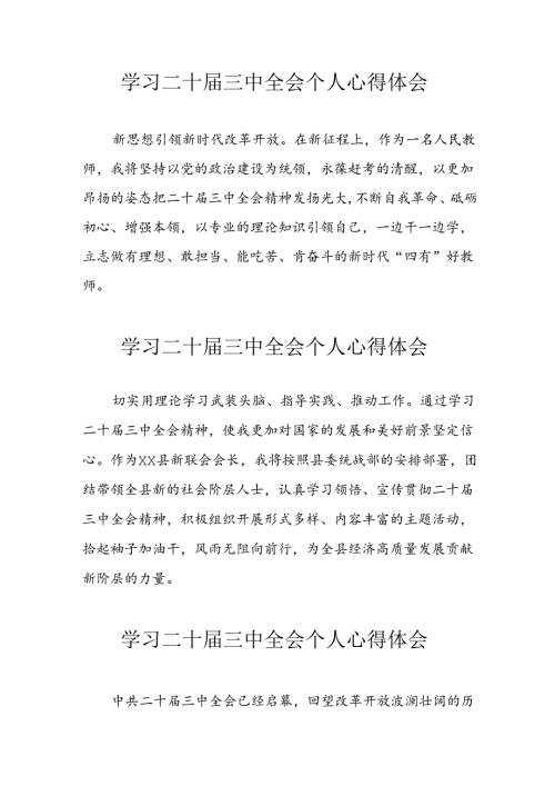 2024年学习《二十三中全会》个人心得体会 （合计8份）.docx