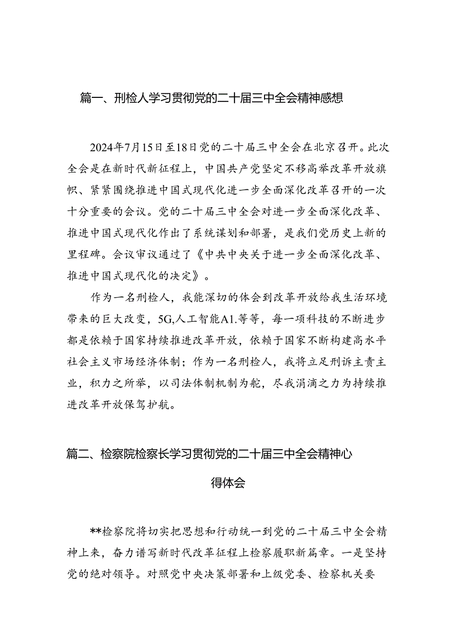 （10篇）刑检人学习贯彻党的二十三中全会精神感想范文.docx_第2页