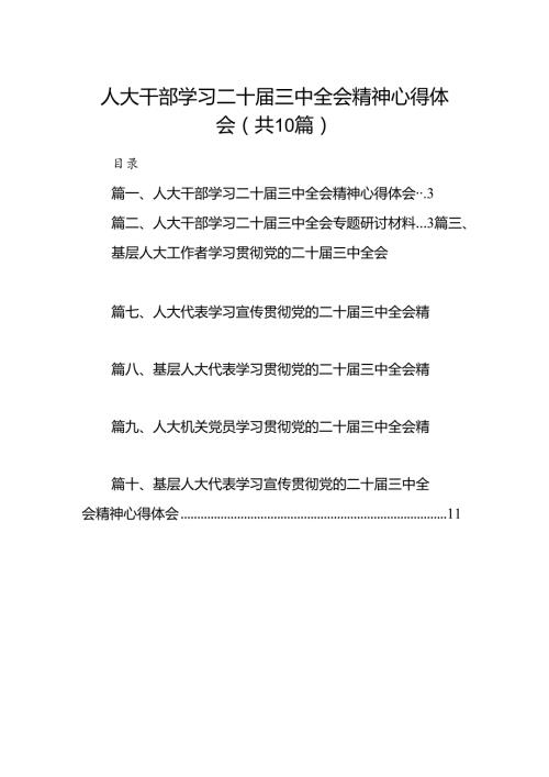 （10篇）人大干部学习二十三中全会精神心得体会范文.docx
