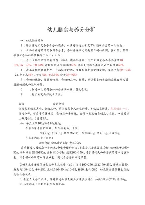 幼儿膳食与营养分析.docx