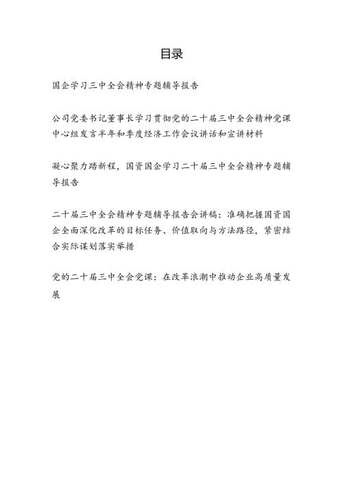 国有企业公司党委书记学习二十三中全会专题辅导报告党课讲稿5篇.docx