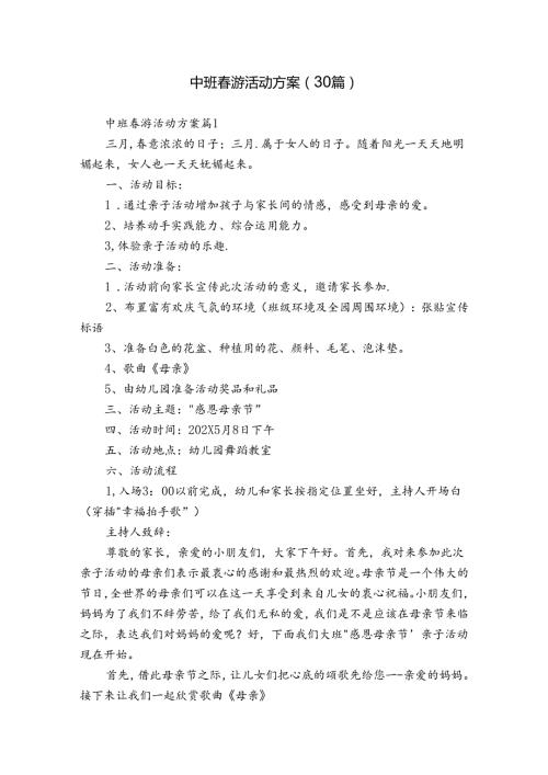 中班游活动方案（30篇）.docx