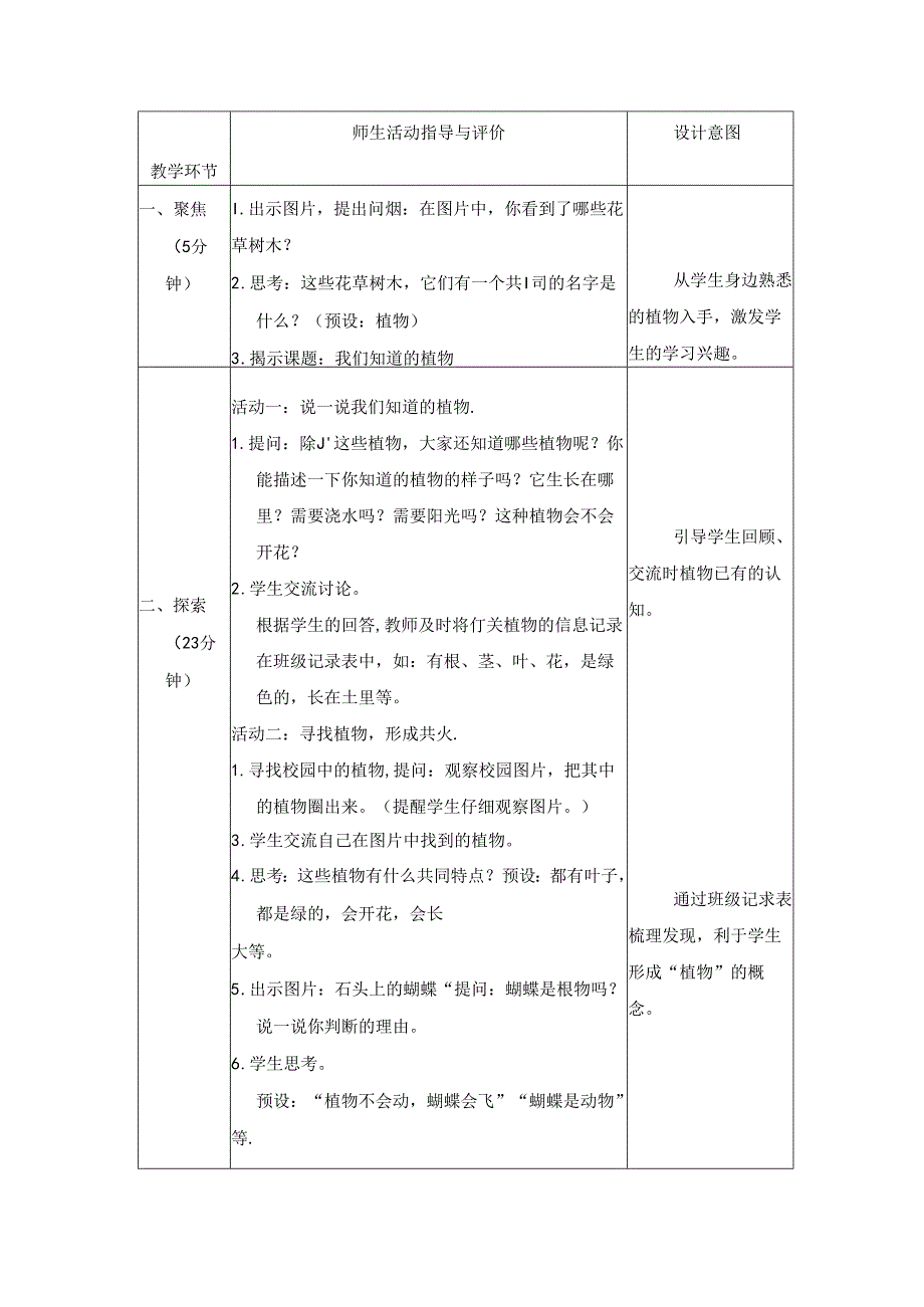 （2024）科教版科学一年级上册《我们知道的植物》教案.docx_第2页
