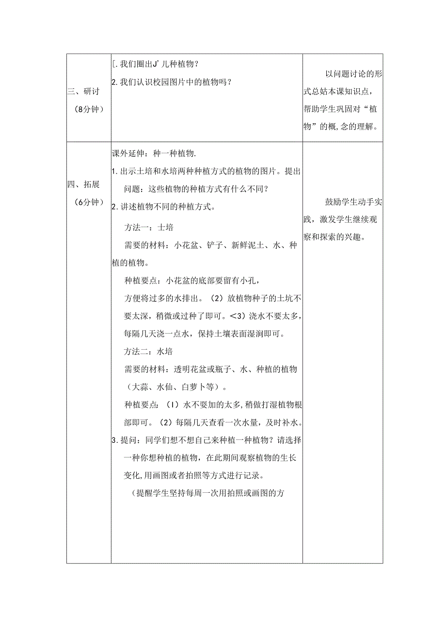 （2024）科教版科学一年级上册《我们知道的植物》教案.docx_第3页