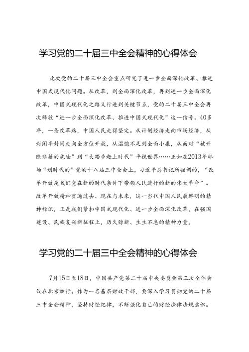 2024年党的二十三中全会精神心得感悟交流体会四十四篇.docx