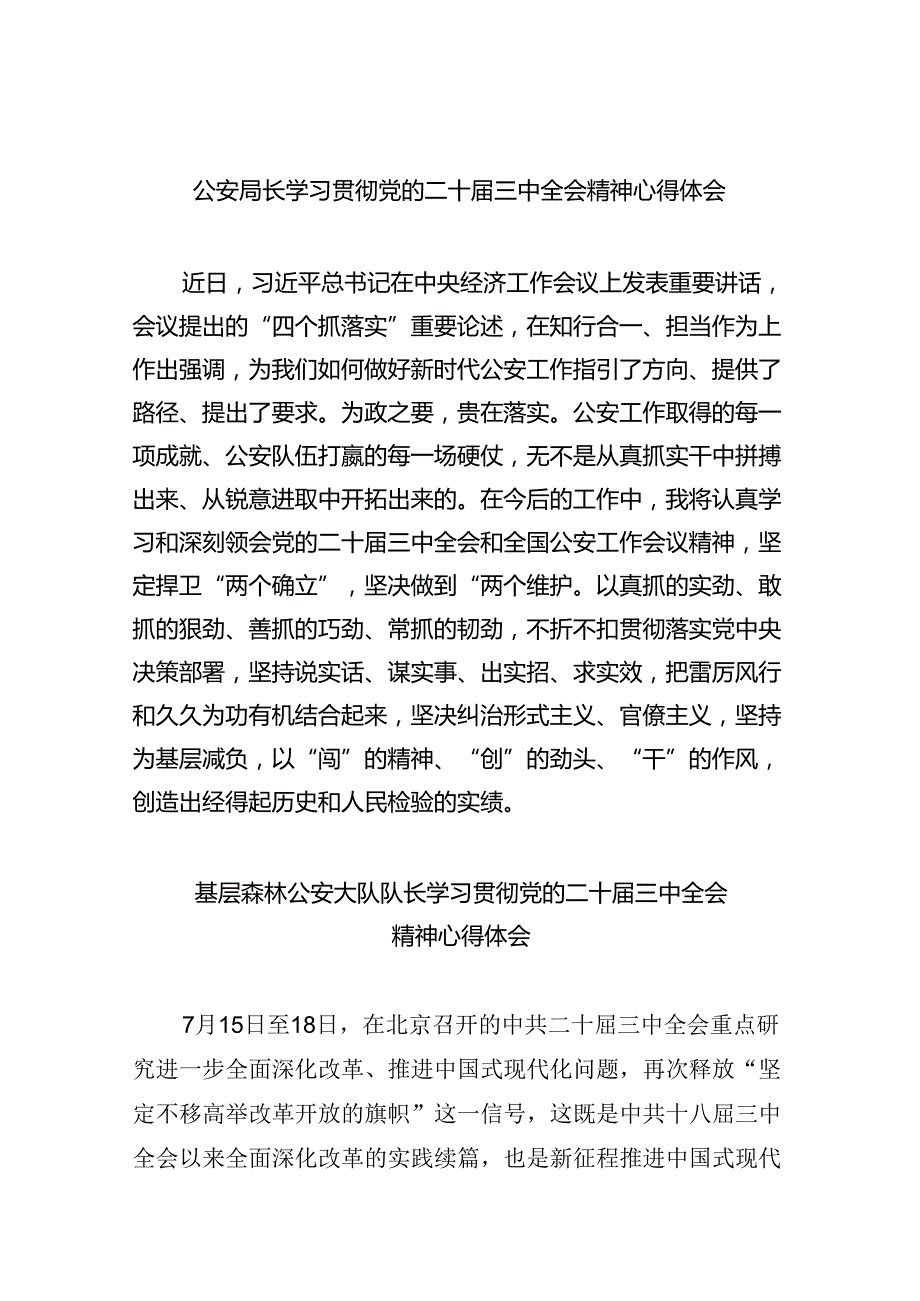（11篇）公安局长学习贯彻党的二十三中全会精神心得体会（详细版）.docx_第1页