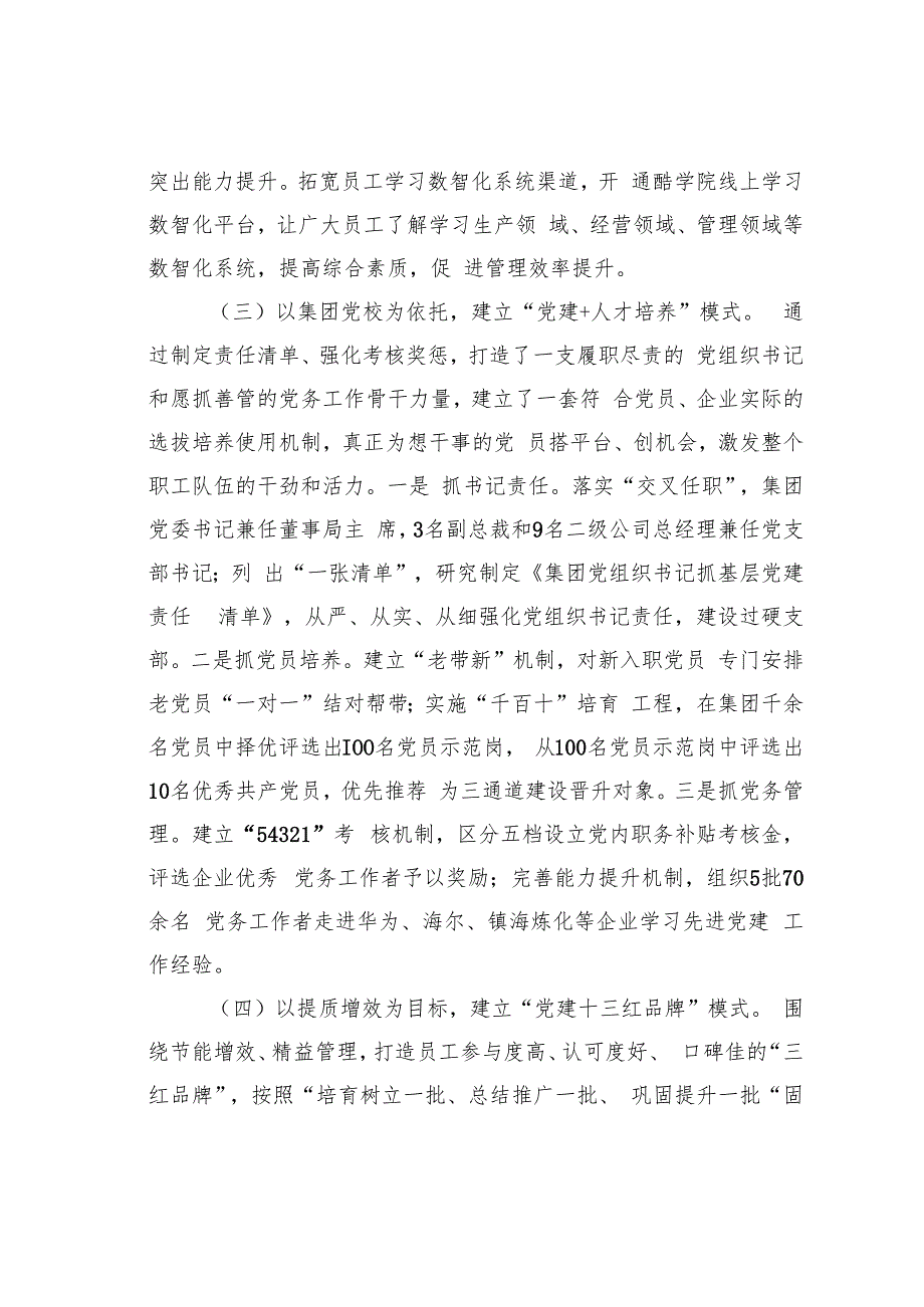 某某公司党委2024落实全面从严治党主体责任情况报告.docx_第3页