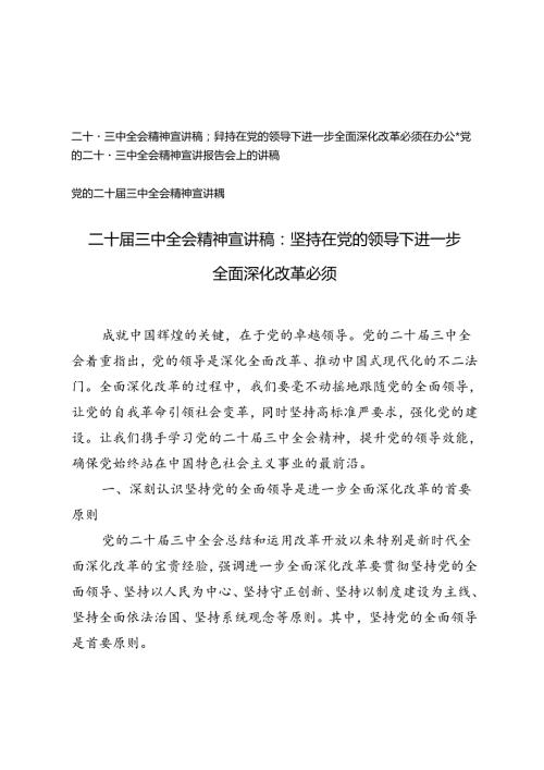 3篇 2024年二十三中全会精神宣讲稿.docx