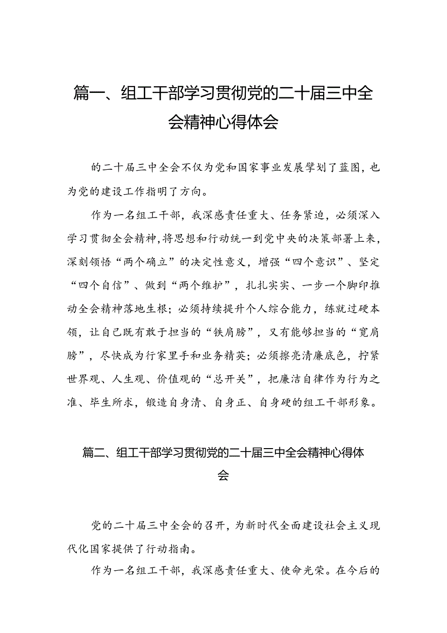 （10篇）组工干部学习贯彻党的二十三中全会精神心得体会范文.docx_第2页