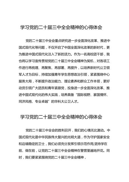 学习二十三中全会心得体会简短发言材料四十篇.docx