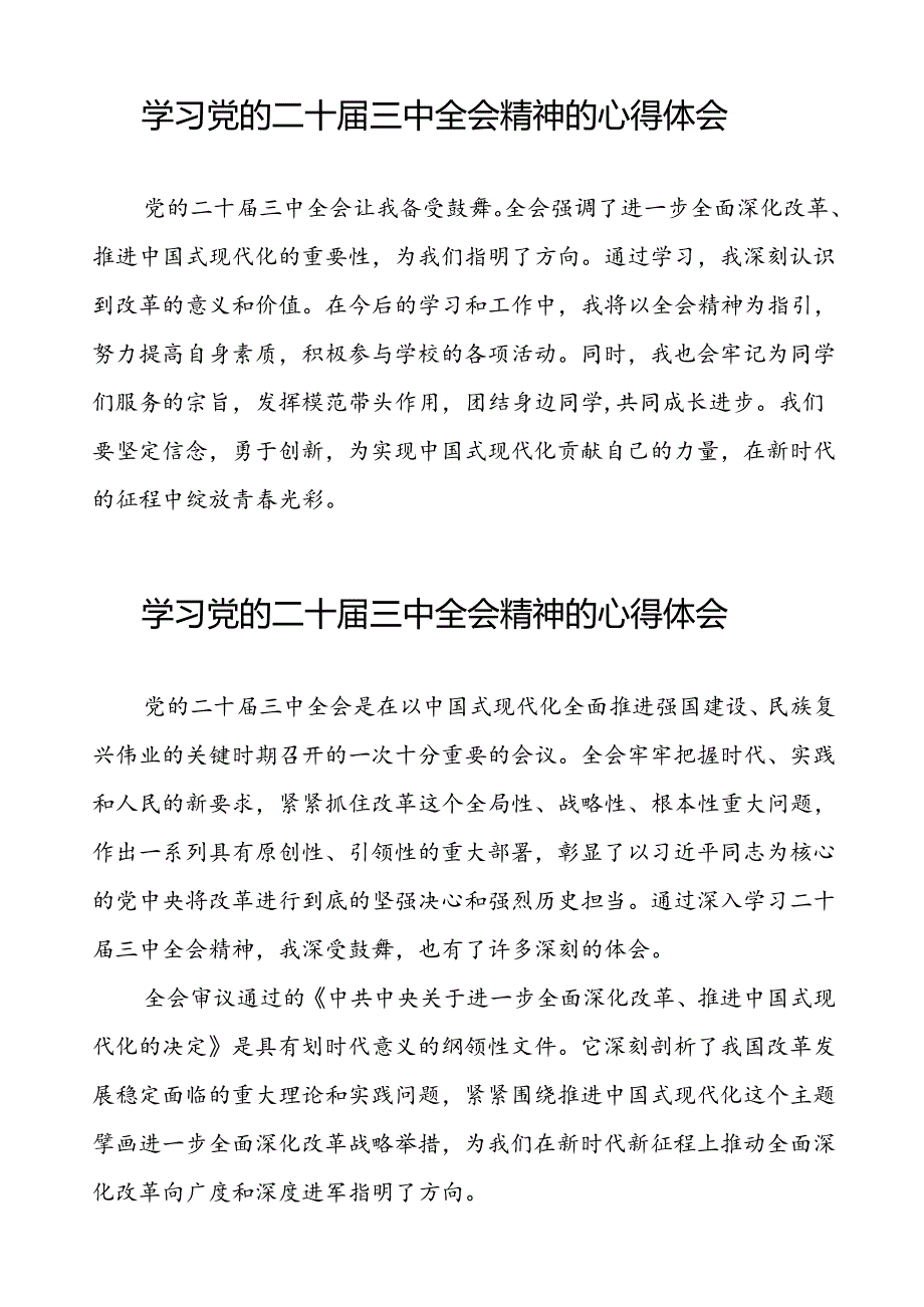 学习党的二十三中全会精神大家谈心得感悟四十篇.docx_第3页