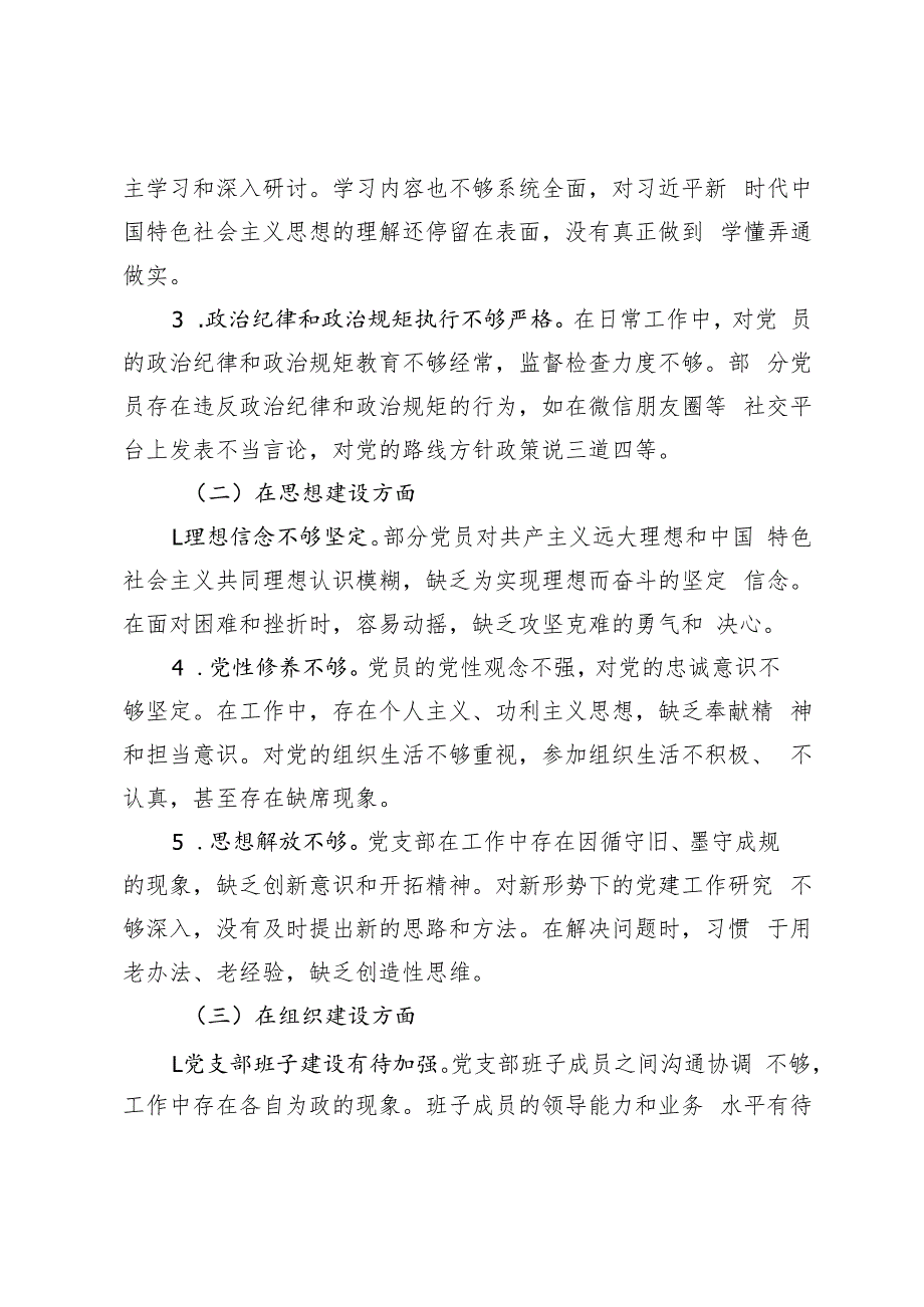 党支部巡视巡察工作专题组织生活会对照检查材料+巡视巡察工作座谈会上的汇报发言.docx_第3页