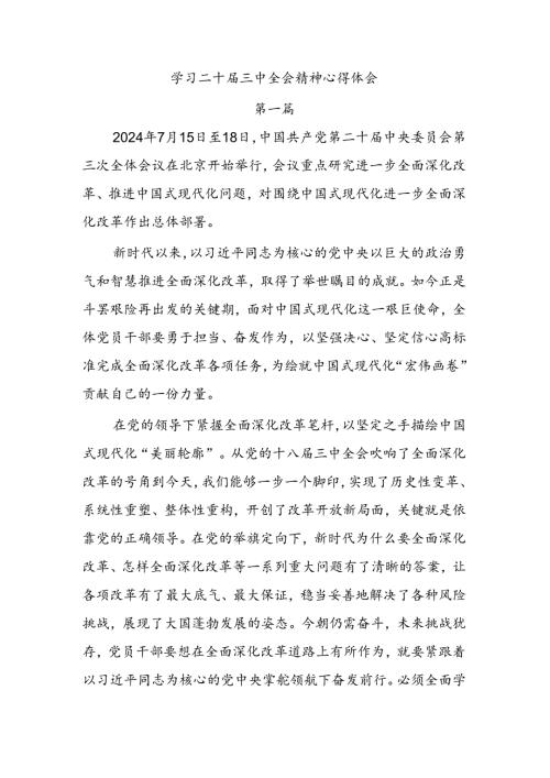 18篇学习贯彻党的二十三中全会精神研讨发言.docx