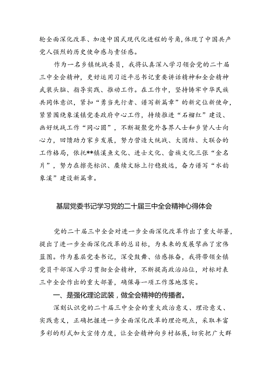 （9篇）基层镇党委书记学习二十三中全会精神心得体会（最新版）.docx_第2页
