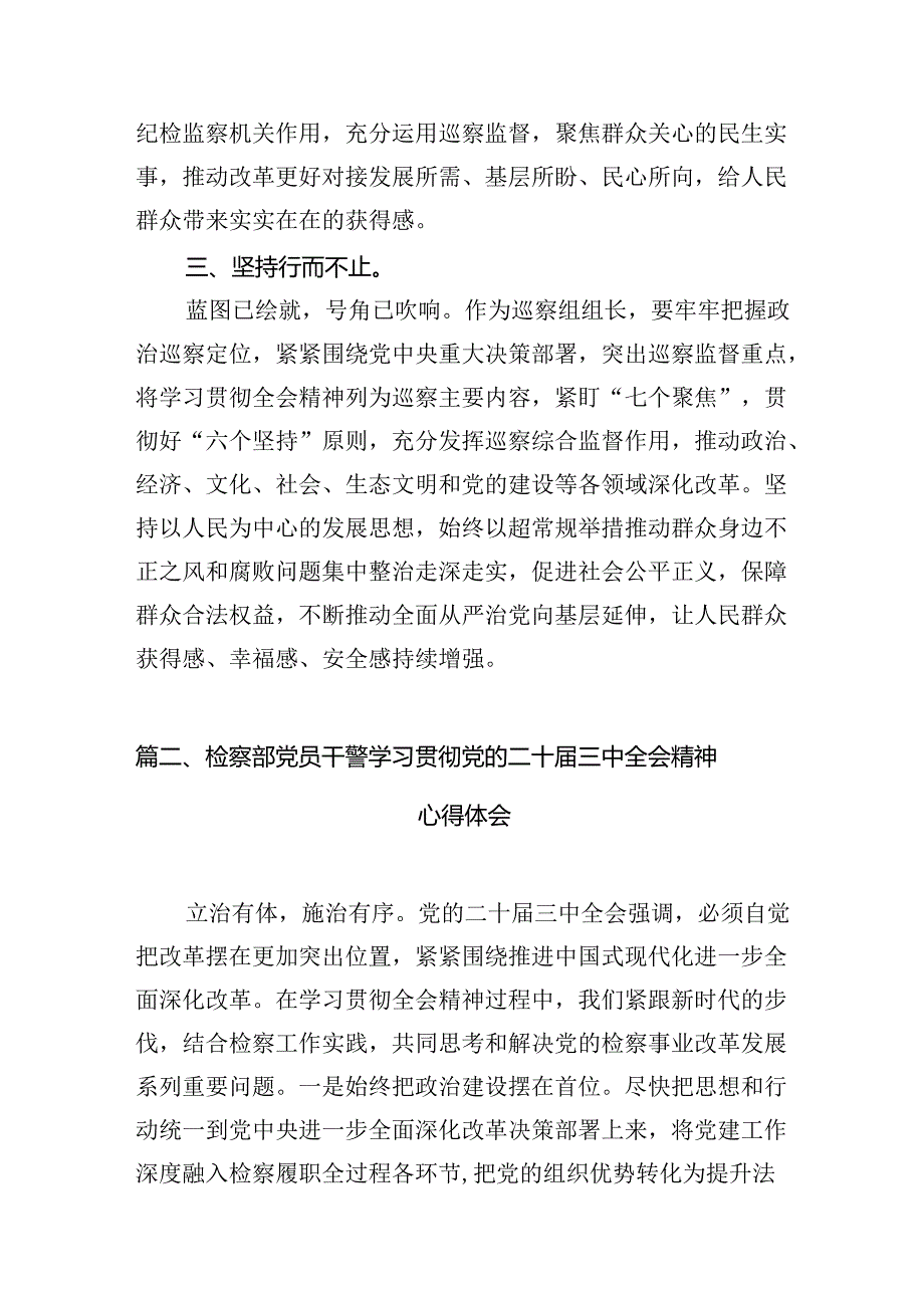 （10篇）巡察组组长学习党的二十三中全会精神心得体会（精选）.docx_第3页