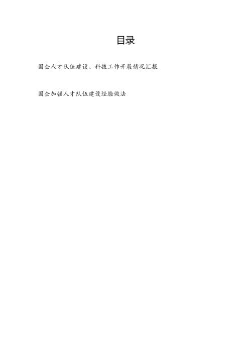 国企公司人才队伍建设科技工作开展情况汇报和加强人才队伍建设经验做法.docx