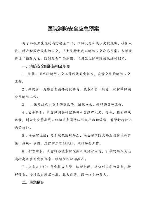 乡镇卫生院2024年消防安全应急预案六篇.docx