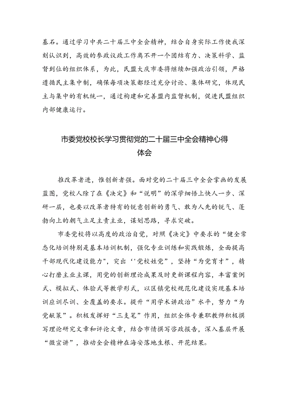 市委领导班子学习党的二十三中全会精神心得体会研讨发言(四篇集合).docx_第2页
