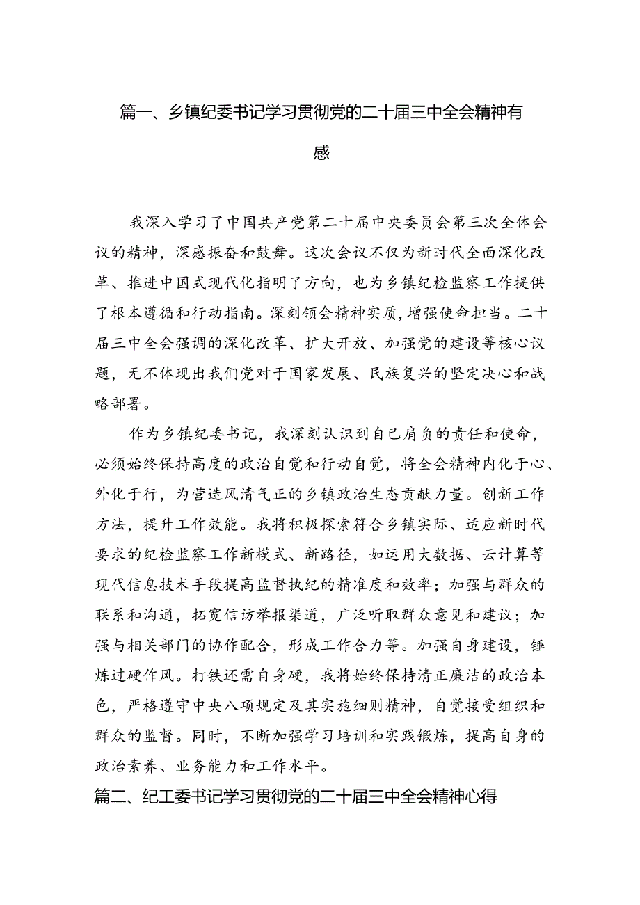 纪检监察工作者学习党的二十三中全会心得体会精选15篇.docx_第2页
