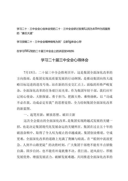 4篇 2024年学习二十三中全会心得体会党的二十三中全会研讨发言.docx