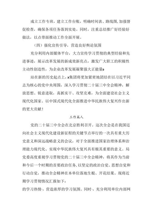 二十三中全会公报阶段总结和主要做法（十篇）.docx