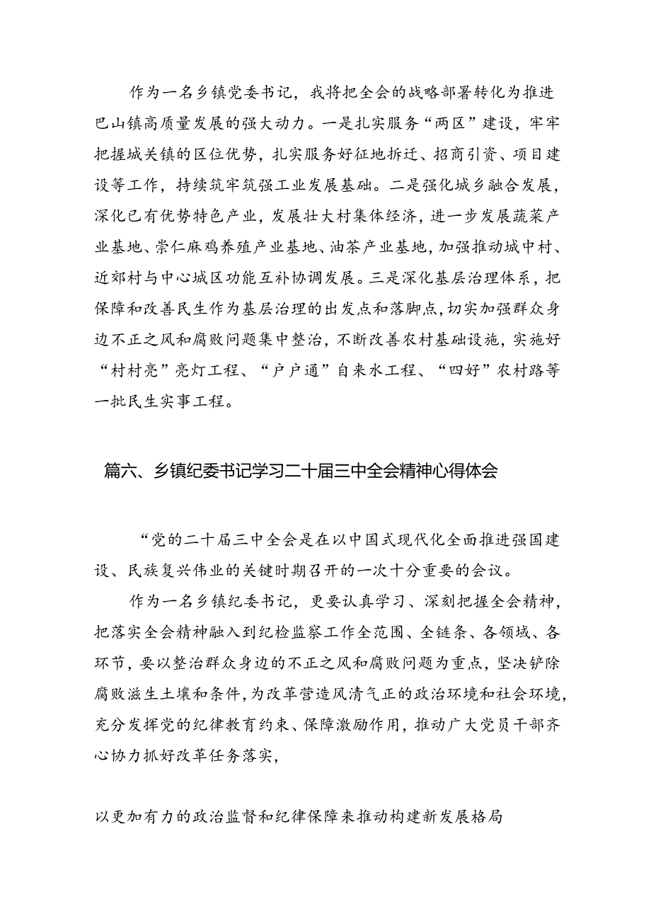 （15篇）镇纪委书记学习二十三中全会心得体会研讨发言集合.docx_第2页