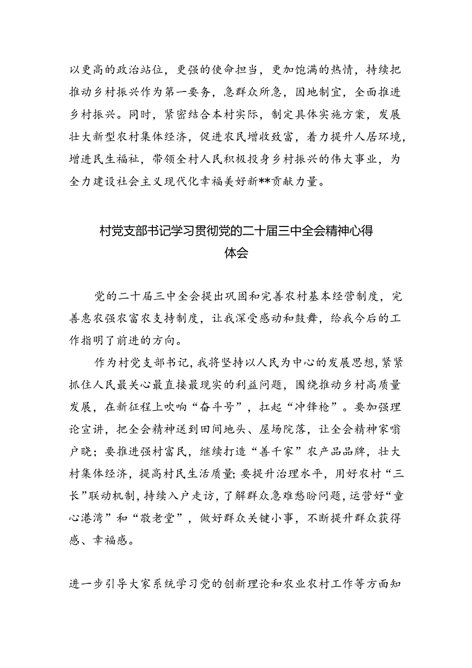 （9篇）村团支部书记学习贯彻党的二十三中全会精神心得体会汇编.docx_第2页