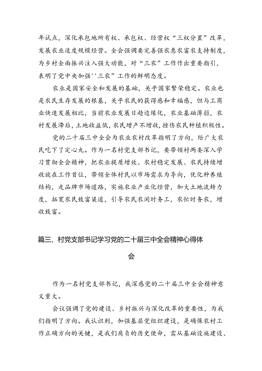 （11篇）基层驻村干部学习二十三中全会专题研讨材料（最新版）.docx_第3页